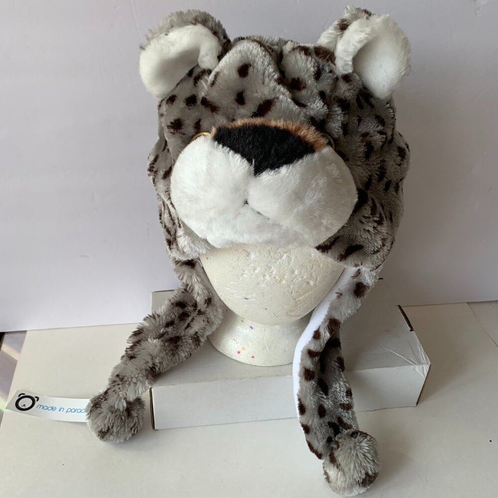 PANDA HATS MADE IN PARADISE LEOPARD PLUSH ANIMAL HAT FOR ADULTS AND KIDS HAT NWT